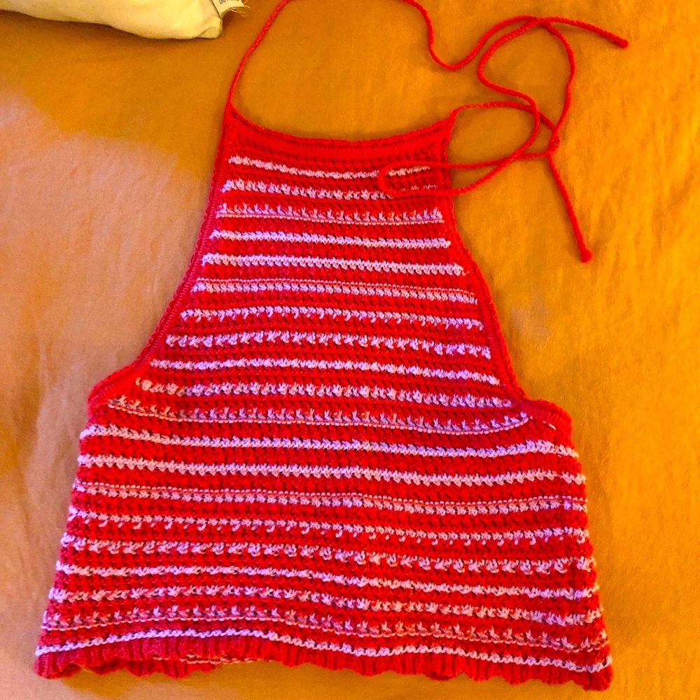 Crotchet knit crop too